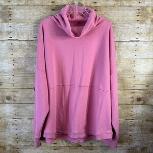 Athletic Works Women’s Pink Cowl Neck Turtleneck Sweatshirt Sweater EUC Size 3X